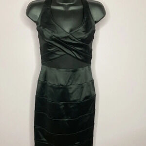 Bebe Black Satin Dress  Sz: S